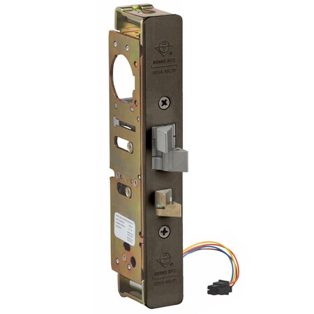 Adams Rite Elec Mortise Deadlatch, 1-1/8" BS, Monitored, US10B 4300-3M-201-313